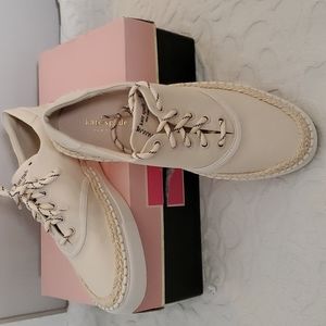 Kate Spade boat party canvas 6.5 B parchment